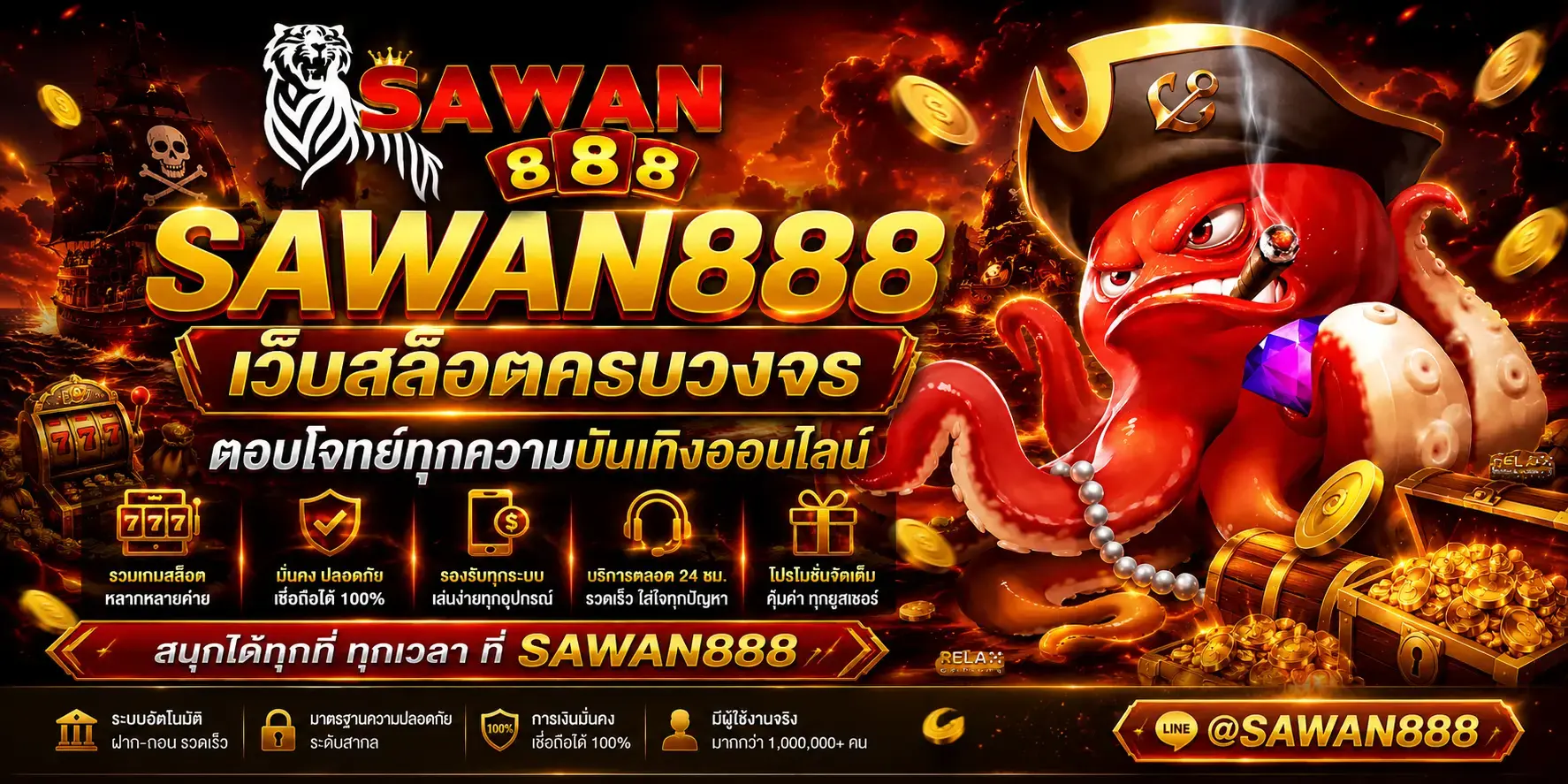sawan888 เว็บสล็อตครบวงจร ตอบโจทย์ทุกความบันเทิงออนไลน์